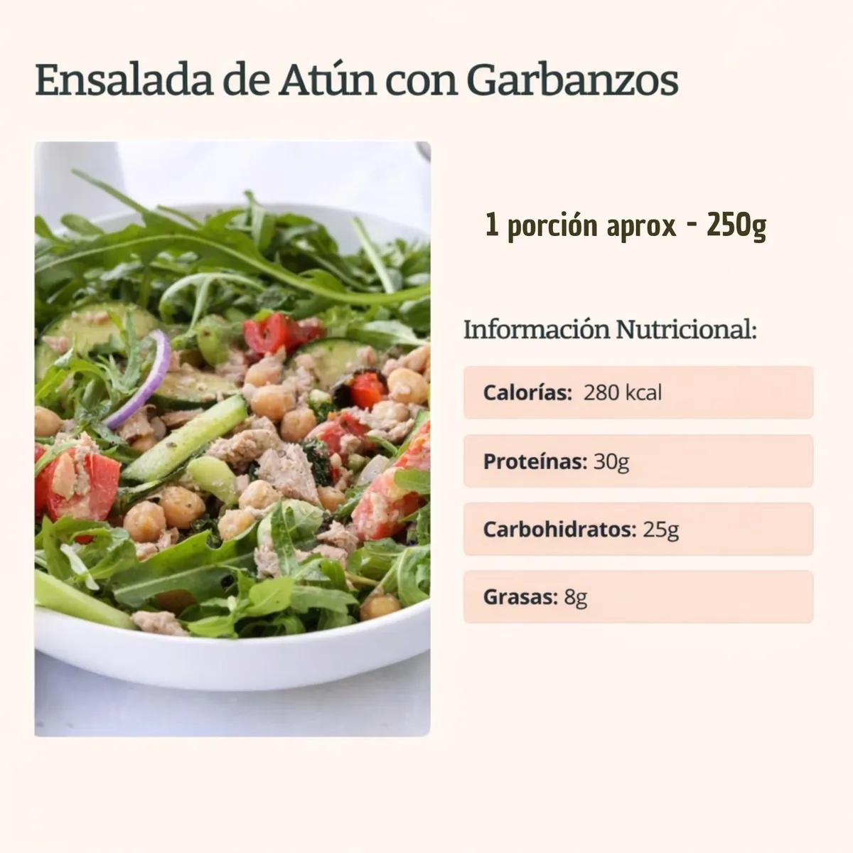 Porción aproximada
